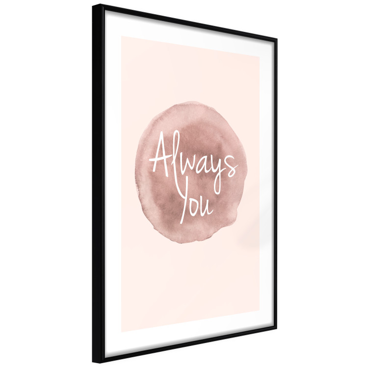 Poster Always You - English inscription on watercolor pink background 127853 additionalImage 6