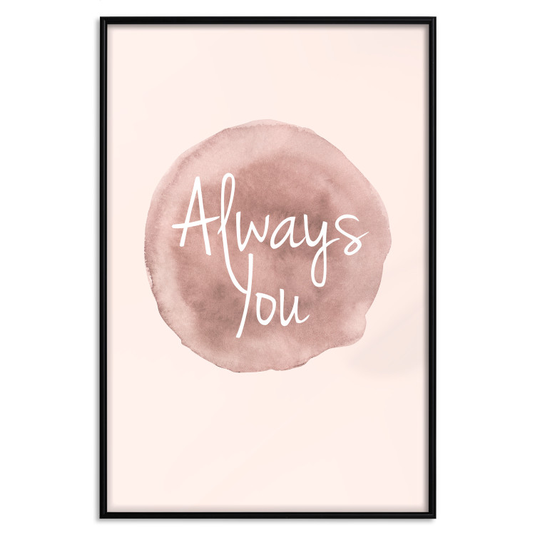 Poster Always You - English inscription on watercolor pink background 127853 additionalImage 16