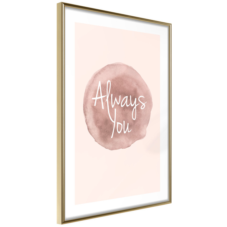 Poster Always You - English inscription on watercolor pink background 127853 additionalImage 9