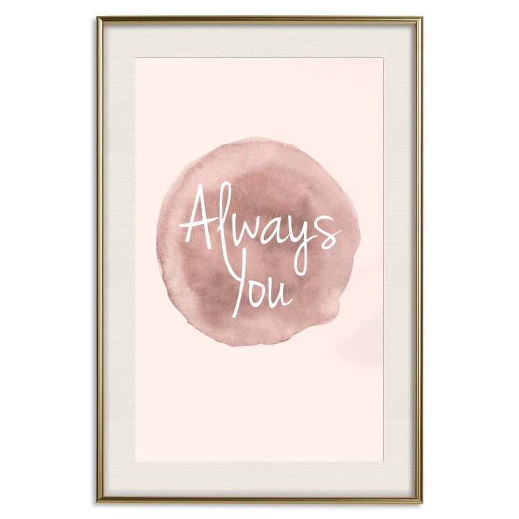 Poster Always You - English inscription on watercolor pink background 127853 additionalImage 20