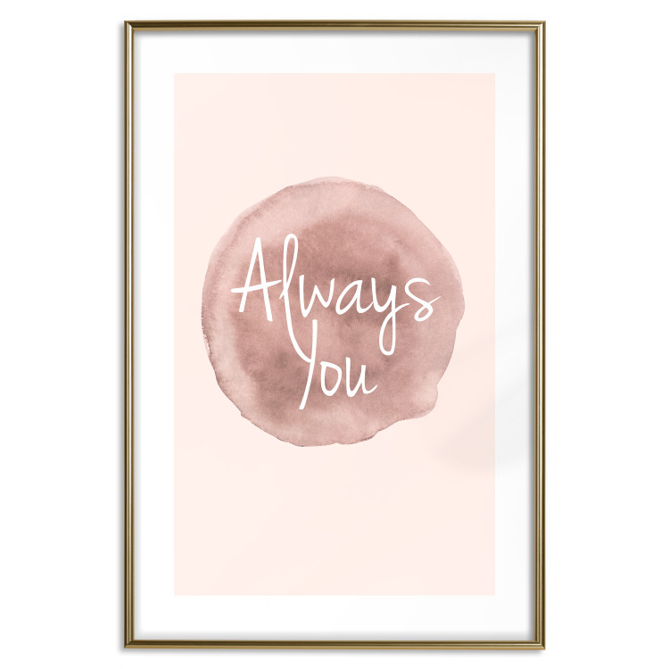 Poster Always You - English inscription on watercolor pink background 127853 additionalImage 16