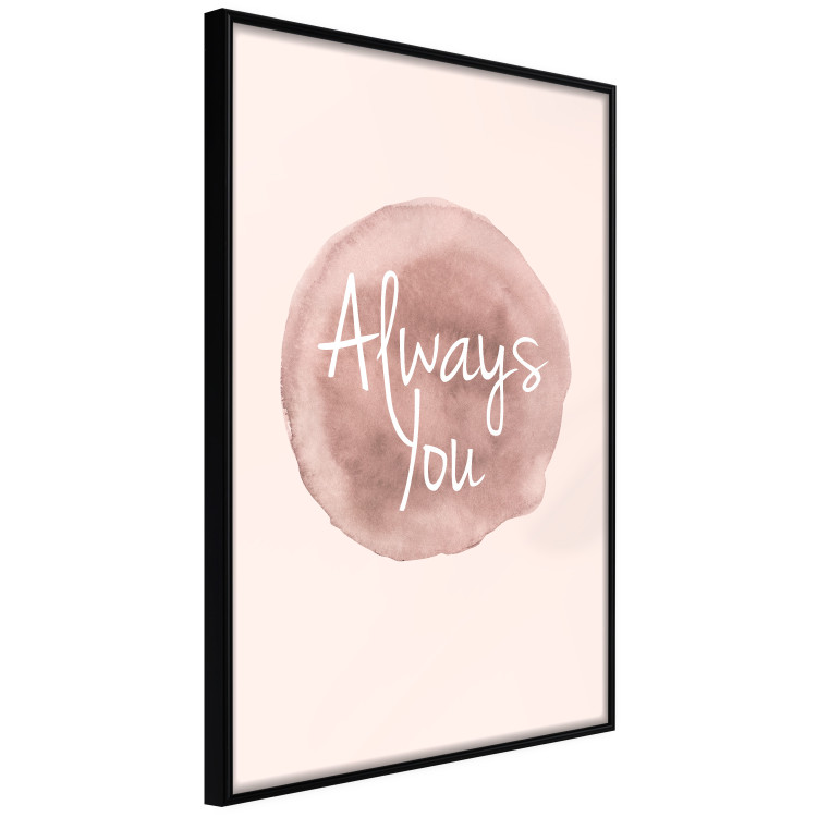 Poster Always You - English inscription on watercolor pink background 127853 additionalImage 11
