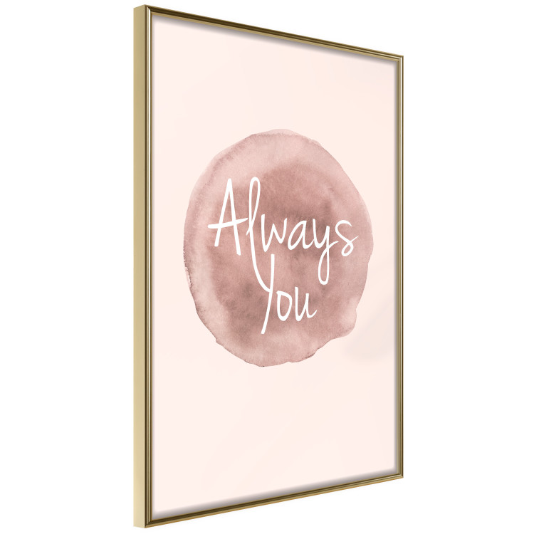 Poster Always You - English inscription on watercolor pink background 127853 additionalImage 14