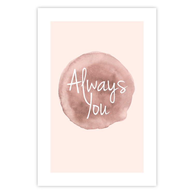 Poster Always You - English inscription on watercolor pink background 127853 additionalImage 19