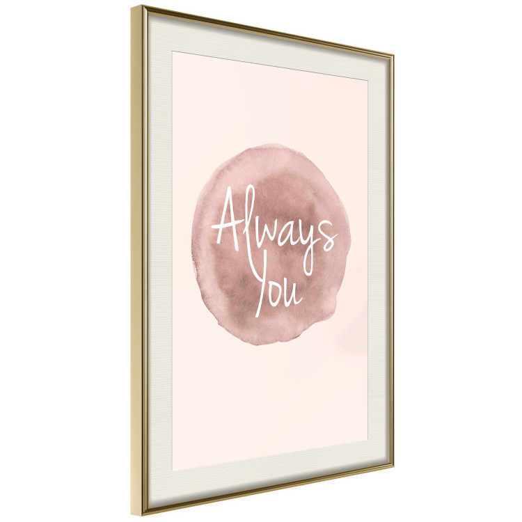 Poster Always You - English inscription on watercolor pink background 127853 additionalImage 3