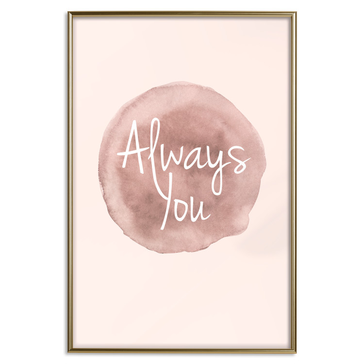Poster Always You - English inscription on watercolor pink background 127853 additionalImage 21