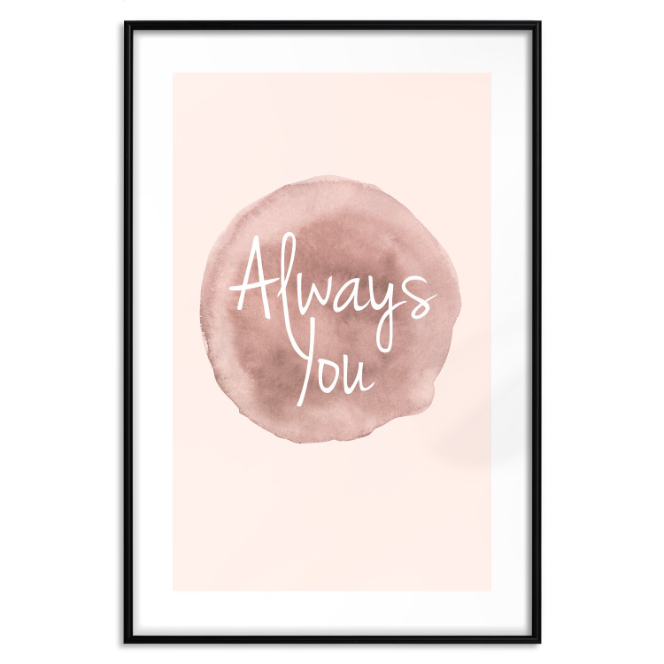 Poster Always You - English inscription on watercolor pink background 127853 additionalImage 15