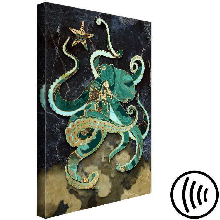 Canvas Art Print Marble Octopus (1-part) vertical - abstract animal 128053 additionalImage 6