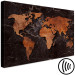Canvas Print Copper Map (1-part) wide - world map on a dark background 128853 additionalThumb 6