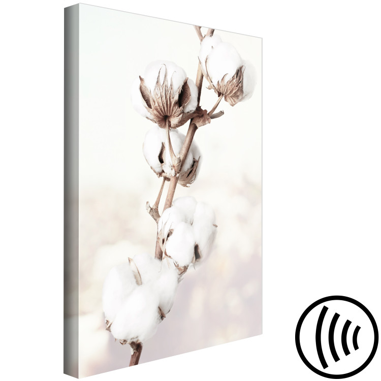 Canvas Subtlety of Nature (1-piece) Vertical - white flowers in clouds 130753 additionalImage 6
