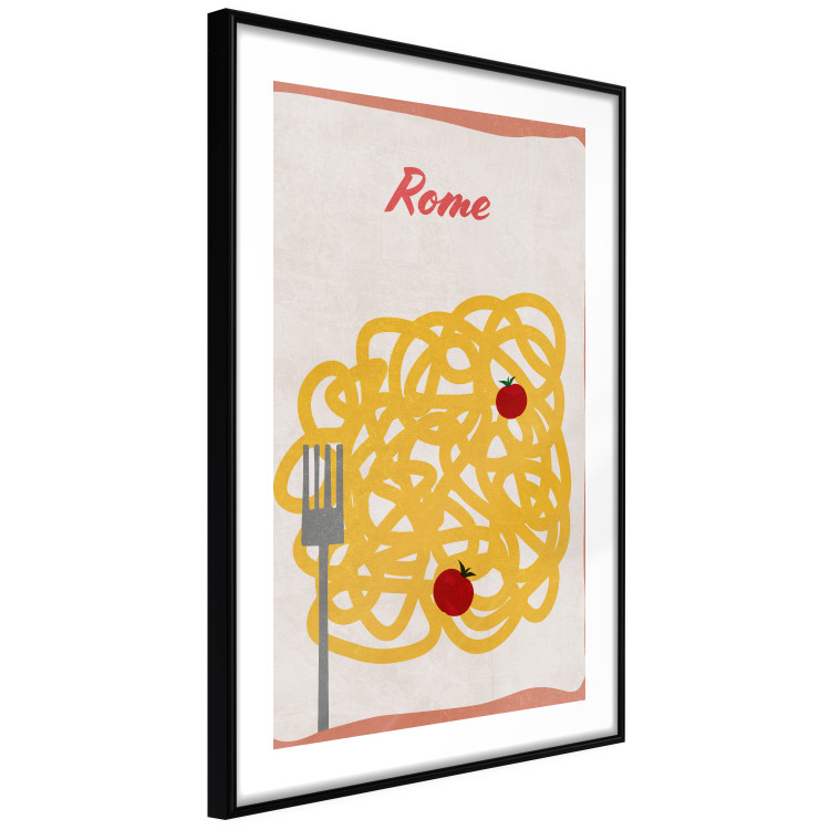 Wall Poster Roman Delicacies - texts and food in the form of pasta with tomato 131953 additionalImage 8