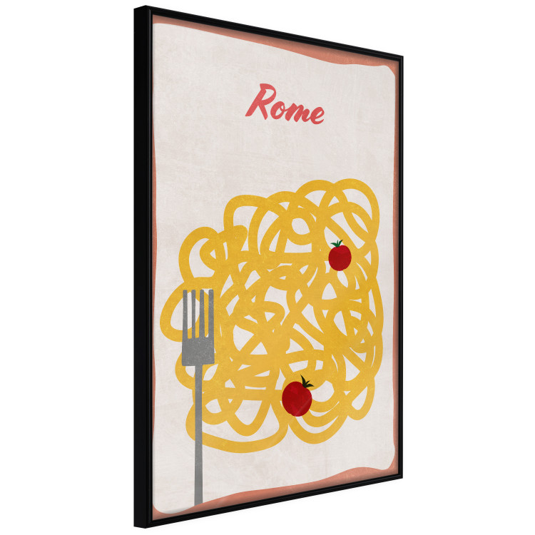 Wall Poster Roman Delicacies - texts and food in the form of pasta with tomato 131953 additionalImage 11