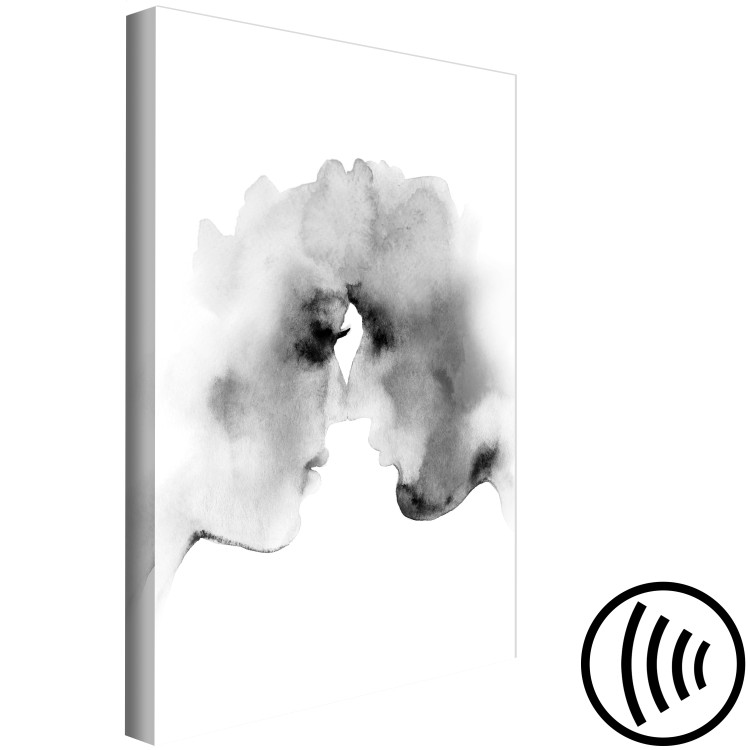 Canvas Print Blurred Thoughts (1-piece) Vertical - watercolor-style kiss 132153 additionalImage 6