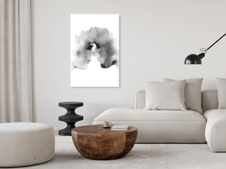 Canvas Print Blurred Thoughts (1-piece) Vertical - watercolor-style kiss 132153 additionalImage 3