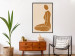 Wall Poster Slice of Femininity - abstract yellow figure silhouette on a light background 134353 additionalThumb 6