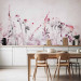 Wall Mural Watercolour meadow - delicate plants in shades of pink on a light background 134453 additionalThumb 6