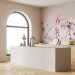 Wall Mural Watercolour meadow - delicate plants in shades of pink on a light background 134453 additionalThumb 7