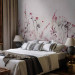 Wall Mural Watercolour meadow - delicate plants in shades of pink on a light background 134453 additionalThumb 2