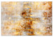 Canvas Art Print Golden Thunderbolt (1-piece) Wide - golden modern abstraction 134853