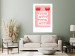 Poster Simplicity of Red - texts and abstract white pattern on a pink background 135653 additionalThumb 19