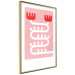 Poster Simplicity of Red - texts and abstract white pattern on a pink background 135653 additionalThumb 2