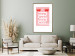 Poster Simplicity of Red - texts and abstract white pattern on a pink background 135653 additionalThumb 10