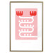 Poster Simplicity of Red - texts and abstract white pattern on a pink background 135653 additionalThumb 7
