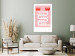 Poster Simplicity of Red - texts and abstract white pattern on a pink background 135653 additionalThumb 12