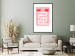 Poster Simplicity of Red - texts and abstract white pattern on a pink background 135653 additionalThumb 11