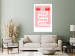 Poster Simplicity of Red - texts and abstract white pattern on a pink background 135653 additionalThumb 17