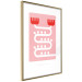 Poster Simplicity of Red - texts and abstract white pattern on a pink background 135653 additionalThumb 16
