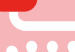 Poster Simplicity of Red - texts and abstract white pattern on a pink background 135653 additionalThumb 6