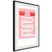 Poster Simplicity of Red - texts and abstract white pattern on a pink background 135653 additionalThumb 21
