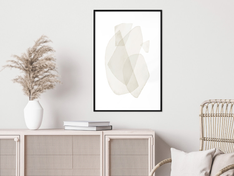 Poster Fragile Moments - a minimalist abstraction in round shapes on white 136053 additionalImage 13