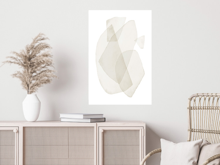 Poster Fragile Moments - a minimalist abstraction in round shapes on white 136053 additionalImage 17