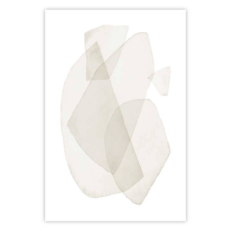 Poster Fragile Moments - a minimalist abstraction in round shapes on white 136053