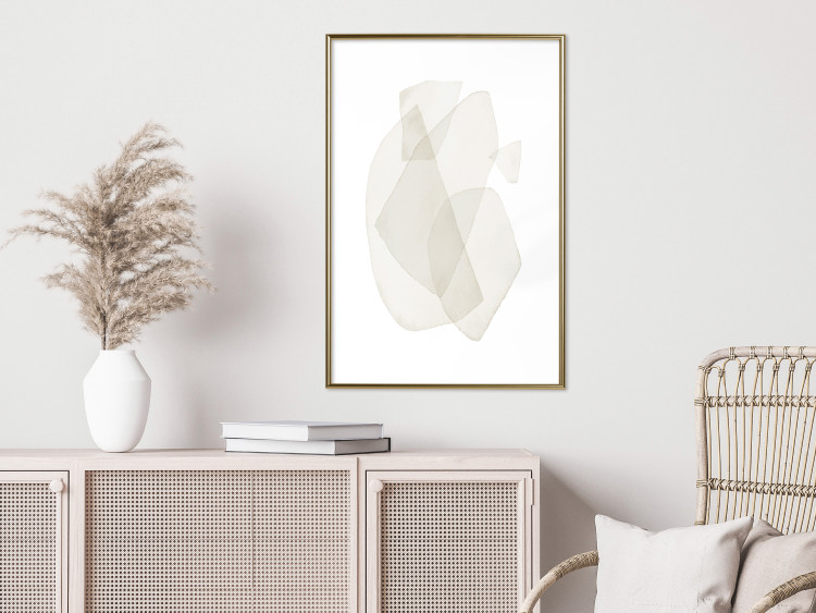 Poster Fragile Moments - a minimalist abstraction in round shapes on white 136053 additionalImage 7
