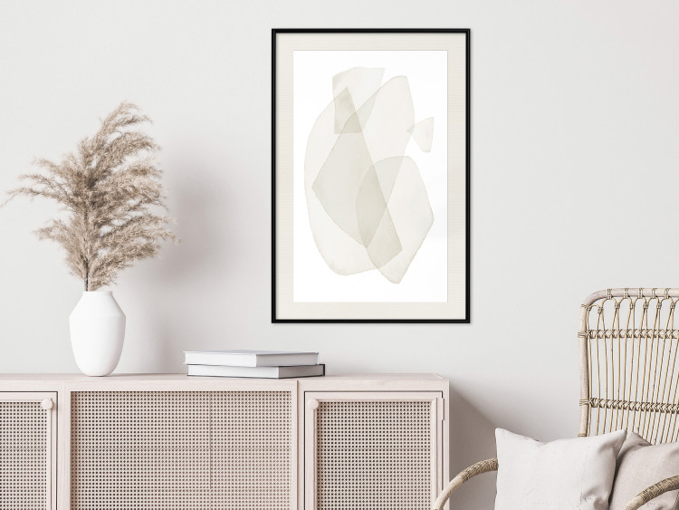 Poster Fragile Moments - a minimalist abstraction in round shapes on white 136053 additionalImage 11