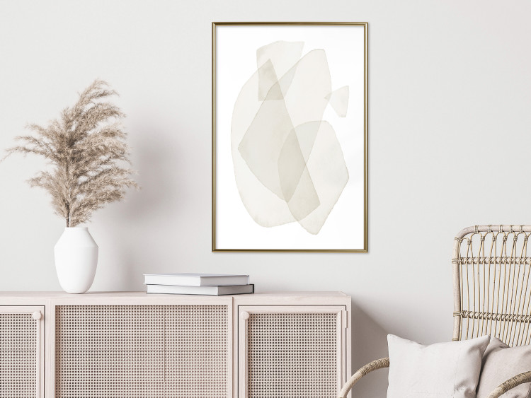 Poster Fragile Moments - a minimalist abstraction in round shapes on white 136053 additionalImage 9