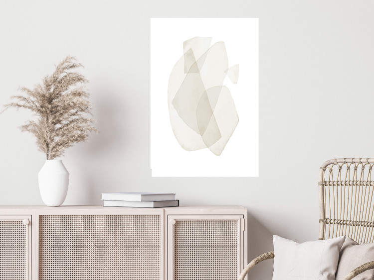 Poster Fragile Moments - a minimalist abstraction in round shapes on white 136053 additionalImage 11