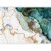 Wall Mural Turquoise melancholy - abstract marble watercolour with patterns 142953 additionalThumb 1