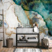 Wall Mural Turquoise melancholy - abstract marble watercolour with patterns 142953 additionalThumb 8