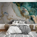 Wall Mural Turquoise melancholy - abstract marble watercolour with patterns 142953 additionalThumb 2