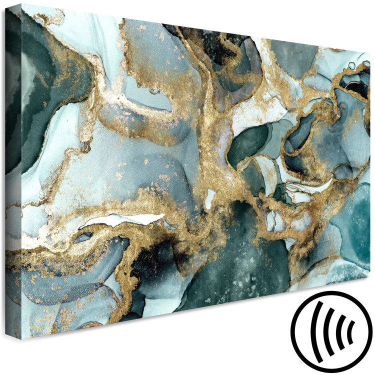 Canvas Naive Unreality (1-piece) Wide - abstraction adorned with gold 143253 additionalImage 6