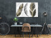 Canvas Art Print Boho in the Wind (1-piece) - black and gray feathers in abstraction 143953 additionalThumb 3