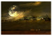 Canvas Print Bright Moon (1-piece) - landscape overlooking the village in the middle of the night 144053