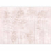 Wall Mural Sleepy Forest - Graphics With Trees on a Stone Beige-Pink Background 145253 additionalThumb 1
