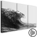 Canvas Foamy Wave of Refreshment (3-piece) - black and white seascape 145353 additionalThumb 6