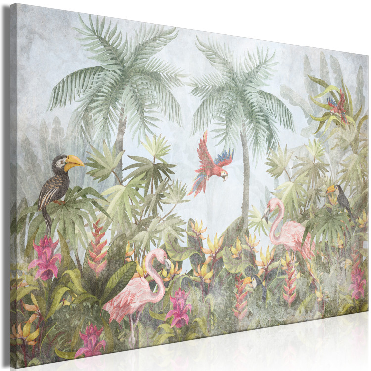 Canvas Art Print Moment in Paradise - Tropical Landscape of the Jungle and the Animals That Live in It 146453 additionalImage 2