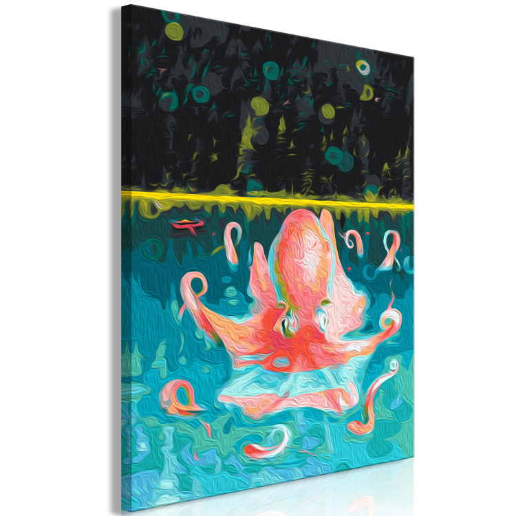 Paint by number Pink Girl - Octopus during the Morning Bath in the Emerald Ocean 146553 additionalImage 3